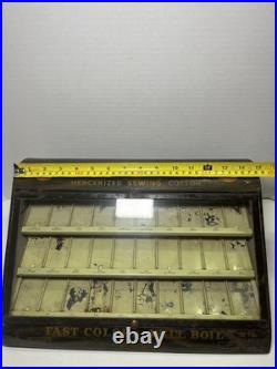 VTG Star Twist Thread Spool Store Display Cabinet FAST COLORS-WILL BOIL 15x10x7