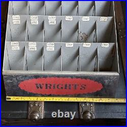 VTG Store Display Wright's Thread Stainless Labeled Large 30 Long