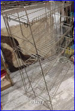 VTG Tom's Snack Display Large Steel Wire Shelf Hairpin Feet Cool Looking