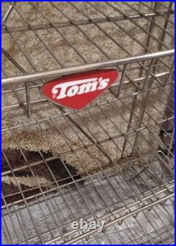 VTG Tom's Snack Display Large Steel Wire Shelf Hairpin Feet Cool Looking