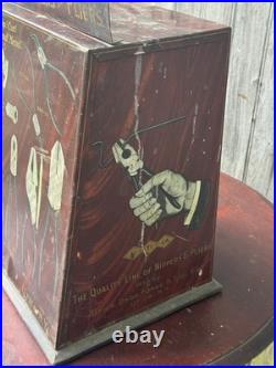 VTG. Utica NY Drop Forge Company Plier Store Display Cabinet Withmarquee Topper