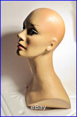 VTG1960s Dept Store 17 Female Mannequinn Head bust retro shop manekin display