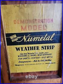 Very Cool Vintage Numetal Weather Strip Advertising Store Sales Sample Display