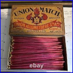 Very Large Vintage Salesman Sample Or Store Display Union Match Box Belgium Full