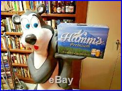 Very Rage Vintage Hamm's Beer Bear Styrofoam Mascot Store Display 60 tall