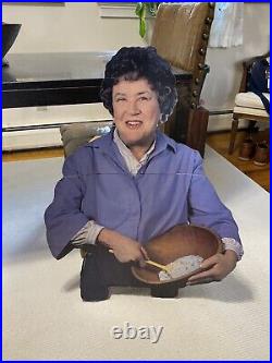 Very Rare Vintage Julia Child Life Size Cookbook Store Display Cardboard Cutout