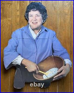 Very Rare Vintage Julia Child Life Size Cookbook Store Display Cardboard Cutout