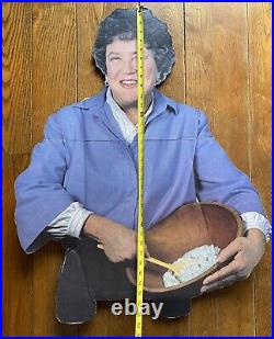 Very Rare Vintage Julia Child Life Size Cookbook Store Display Cardboard Cutout