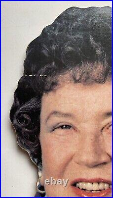 Very Rare Vintage Julia Child Life Size Cookbook Store Display Cardboard Cutout