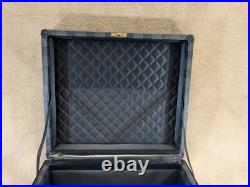 Very Rare Vintage Victoria's Secret Square Display Luggage Trunk Opens Black