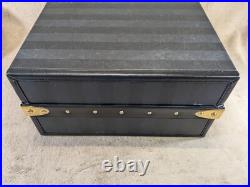 Very Rare Vintage Victoria's Secret Square Display Luggage Trunk Opens Black