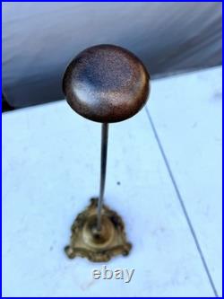 Victorian metal hat stand table top display general store tall antique