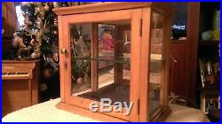 Vintage 1900-1920's wood and Glass Country Store Cabinet Display Case With Shelf