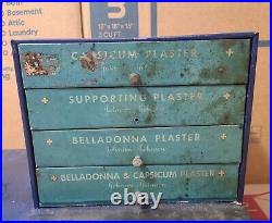 Vintage 1920s Advertising Metal Store Display Johnson & Johnson Red Cross Cabine