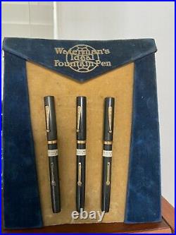 Vintage 1920s WATERMAN Fountain Pen Store Window Display with 3 # 52 DUMMY pens