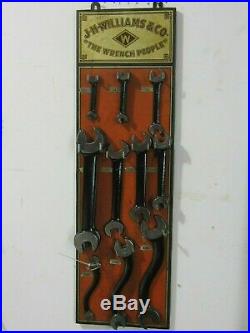 Vintage 1920s williams wrench board withtools store display 20 wrenches