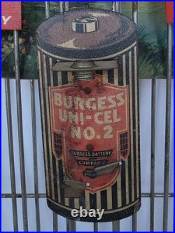 Vintage 1930's Burgess Battery Display /tester Store Display-hard To Find