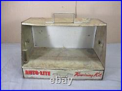 Vintage 1930s Auto-Lite Silver Sheathed Cable Rewiring Kit STORE COUNTER DISPLAY