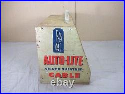 Vintage 1930s Auto-Lite Silver Sheathed Cable Rewiring Kit STORE COUNTER DISPLAY