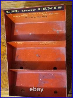 Vintage 1930s tin litho Curtiss Candy Company / Penny Candies store display case