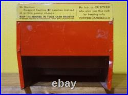 Vintage 1930s tin litho Curtiss Candy Company / Penny Candies store display case