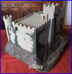 Vintage 1936 W. Britains English Castle store display, large & heavy, wooden