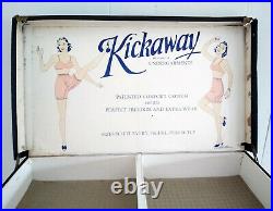 Vintage 1939 Kickaway Undergarments Store Salesman Display Cabinet with Drawers