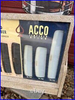Vintage 1940-1950's ACE Comb Barber Shop Counter Display Case NICE