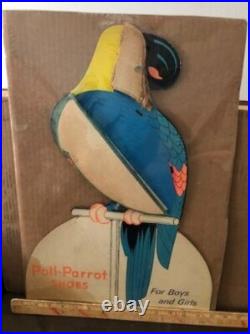 Vintage 1940 Poll Parrot Shoes Honeycomb Tissue Paper Expand Advertising Display