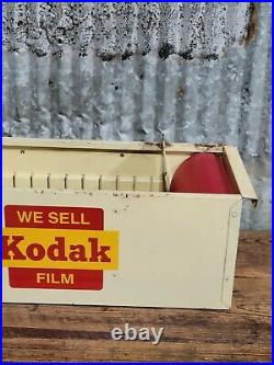 Vintage 1940 We Sell Kodak Film Metal Store Display Sign Camera Photography