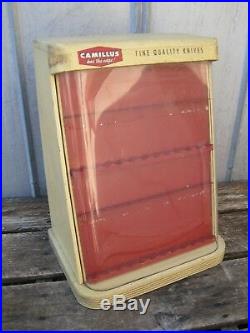 Vintage 1940's / 1950's Camillus Knife Hardware Store Counter Display Cabinet