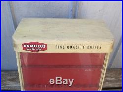 Vintage 1940's / 1950's Camillus Knife Hardware Store Counter Display Cabinet