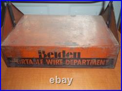 Vintage 1940's 50's Belden Metal Store Display Spark Plug Wires Tray Caddy