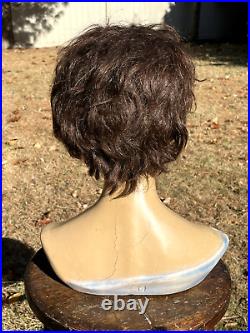 Vintage 1940's Bust Mannequin Store Hat Hair Display Jewelry Fashion Clothing