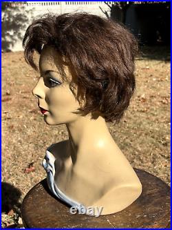 Vintage 1940's Bust Mannequin Store Hat Hair Display Jewelry Fashion Clothing