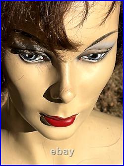 Vintage 1940's Bust Mannequin Store Hat Hair Display Jewelry Fashion Clothing