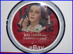 Vintage 1940's Lucky Strike Cigarettes Store Display Light Up Hedy Lamarr Sign