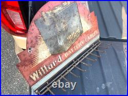 Vintage 1940's Willard Battery Embossed Cable Rack 17 X 12