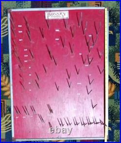 Vintage 1940s Bonney Tools Advertising Hardware Store Display Wrench Rack Wood