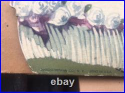 Vintage 1940s Griffin Shoe Shining Cardboard Countertop Display Sign Advertising