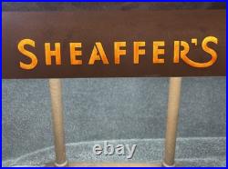 Vintage 1940s Sheaffer's Pen Store Display Lighted Advertising Metal Desk Lamp
