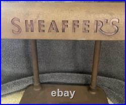 Vintage 1940s Sheaffer's Pen Store Display Lighted Advertising Metal Desk Lamp