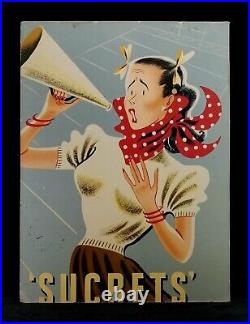 Vintage 1940s Sucrets Advertising Cardboard Store Display Poster Joesph Binder