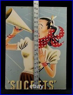 Vintage 1940s Sucrets Advertising Cardboard Store Display Poster Joesph Binder