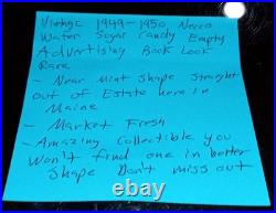 Vintage 1949-50 NECCO Wafers Store Display Advertising Sign Rare