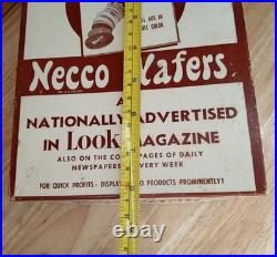 Vintage 1949-50 NECCO Wafers Store Display Advertising Sign Rare