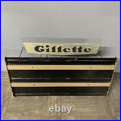 Vintage 1950-1960's GILLETTE Safety Razor Store Display Advertising Sign
