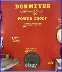 Vintage 1950's DORMEYER Matched Craft Power Tools Advertising Display 24x 16