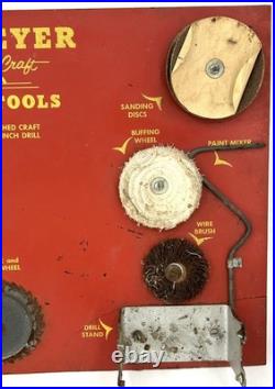 Vintage 1950's DORMEYER Matched Craft Power Tools Advertising Display 24x 16