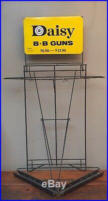 Vintage 1950's Daisy BB Gun Display Rack Sign POP Store Great Condition Rare